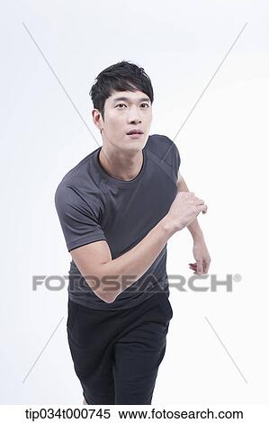 Stock Photography - A running man . Fotosearch