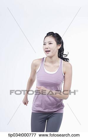 A running woman View Large Photo Image Stock Photo - A running woman. Fotosearch