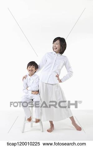 A smiling mother and son View Large Photo Image Stock Photography - A smiling mother and son . Fotosearch
