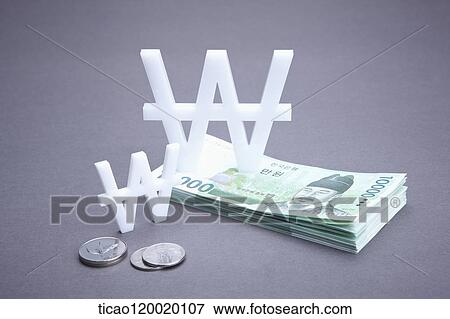 A Won mark with bill and coin View Large Photo Image Stock Photo - A Won mark with bill and coin . Fotosearch