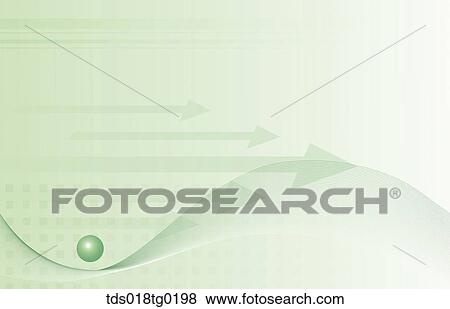 Stock Photo - Abstractive image of green background, lines, and arrows. Fotosearch