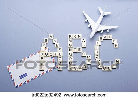 Alphabet ABC blocks with an envelope and airplane View Large Photo Image Stock Image - Alphabet ABC blocks with an envelope and airplane. Fotosearch