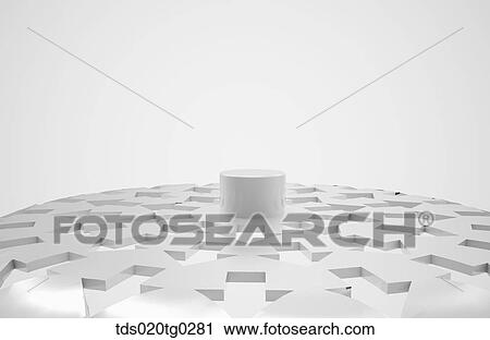 Stock Image - arrow pattern of stage. Fotosearch