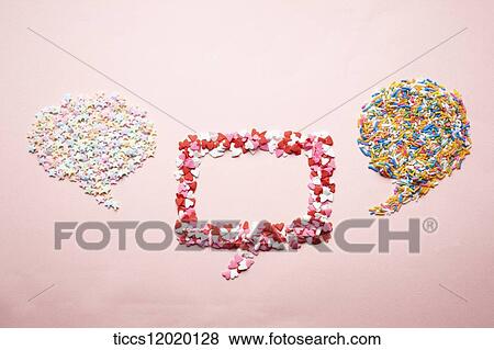 Baking decoration speech balloon View Large Photo Image Stock Photo - Baking decoration speech balloon . Fotosearch