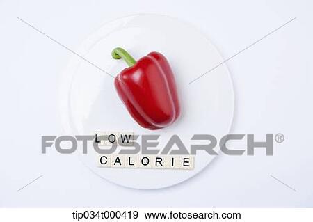Bell pepper and low calorie on the dish View Large Photo Image Stock Photo - Bell pepper and low calorie on the dish . Fotosearch