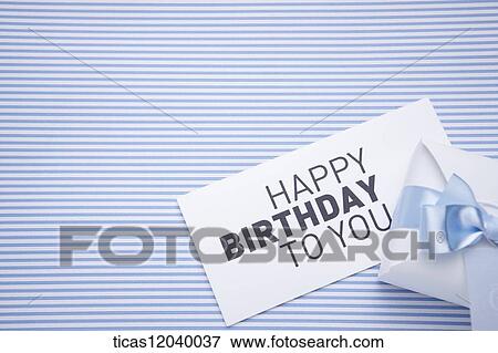 Stock Photo - Birthday card and gift box. Fotosearch