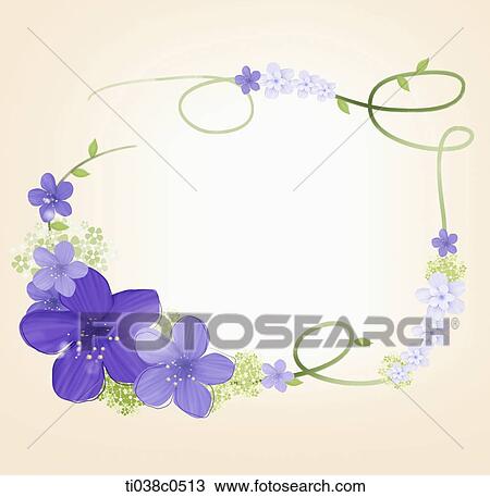 Blue and purple flower frame View Large Photo Image Stock Image - Blue and purple flower frame. Fotosearch