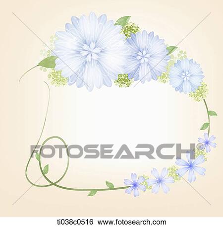Blue and white flower frame View Large Photo Image Stock Photograph - Blue and white flower frame. Fotosearch