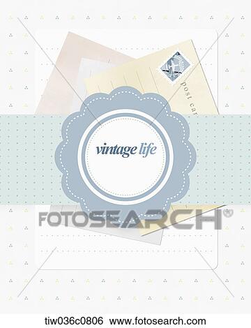 Blue flower and letter with vintage life View Large Photo Image Stock Photograph - Blue flower and letter with vintage life. Fotosearch