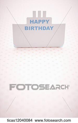 Blue happy birthday card View Large Photo Image Picture - Blue happy birthday card. Fotosearch