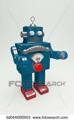 Blue metal robot View Large Photo Image Stock Image - Blue metal robot. Fotosearch