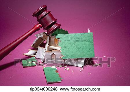 Breaking the house with the gavel View Large Photo Image Stock Photo - Breaking the house with the gavel. Fotosearch
