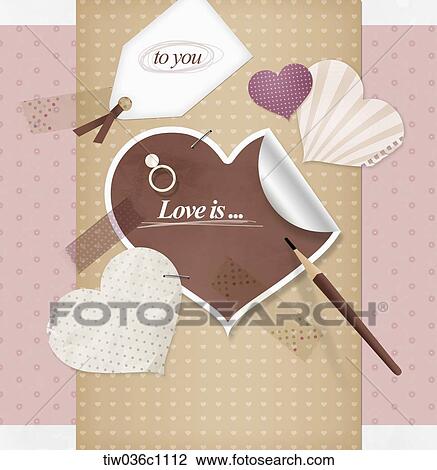 Brown heart and letter with Love is View Large Photo Image Stock Image - Brown heart and letter with Love is. Fotosearch