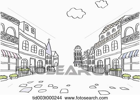 Building and street landscape View Large Photo Image Picture - Building and street landscape. Fotosearch