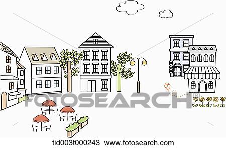 Building and street landscape View Large Photo Image Stock Image - Building and street landscape. Fotosearch