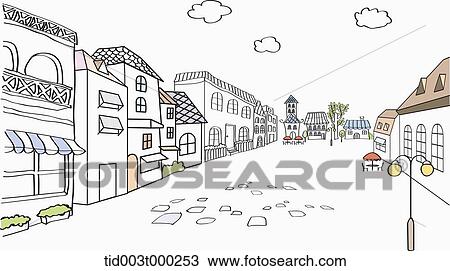 Building and street landscape View Large Photo Image Stock Image - Building and street landscape. Fotosearch