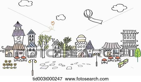 Building and street landscape View Large Photo Image Stock Photo - Building and street landscape. Fotosearch