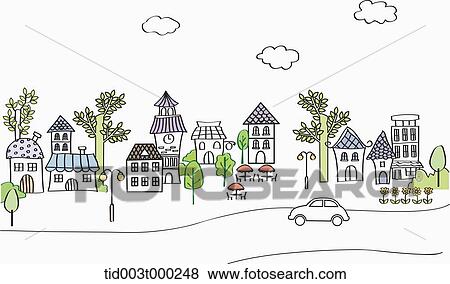 Building and street landscape View Large Photo Image Stock Photo - Building and street landscape. Fotosearch