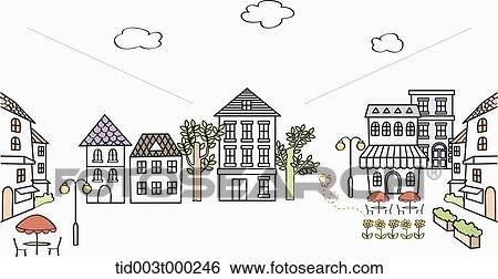 Building and street landscape View Large Photo Image Stock Photograph - Building and street landscape. Fotosearch