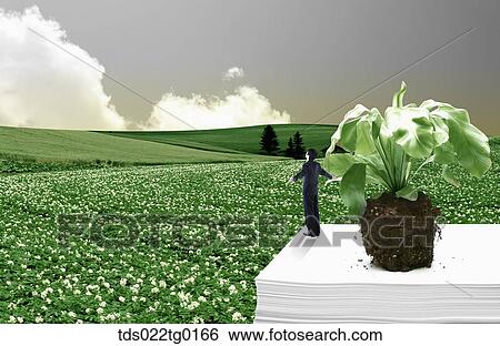 business man opens his arms toward the green field View Large Photo Image Stock Photograph - business man opens his arms toward the green field. Fotosearch
