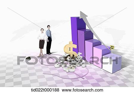 Businessmen and business performance chart View Large Photo Image Stock Photo - Businessmen and business performance chart. Fotosearch