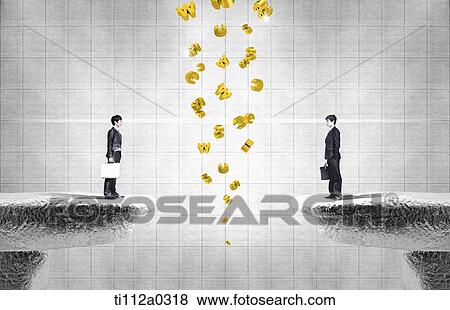 Businessmen facing the foreign currency View Large Photo Image Stock Photo - Businessmen facing the foreign currency . Fotosearch