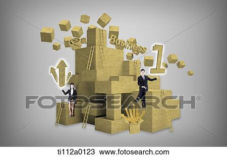 Businessmen sitting on golden business structure View Large Photo Image Stock Image - Businessmen sitting on golden business structure. Fotosearch