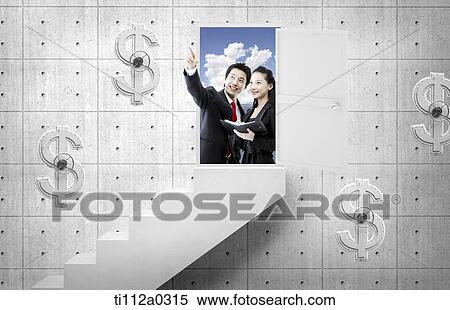 Businessmen through the door of dollar safe View Large Photo Image Stock Photography - Businessmen through the door of dollar safe. Fotosearch
