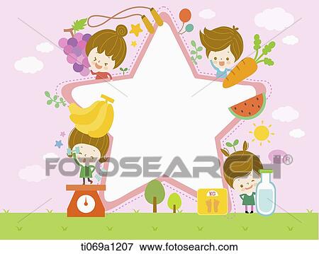 Children and diet related items around star notice View Large Photo Image Stock Photo - Children and diet related items around star notice. Fotosearch