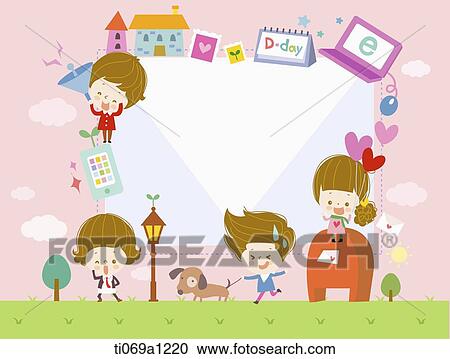Children and mail items around envelope notice View Large Photo Image Stock Image - Children and mail items around envelope notice. Fotosearch