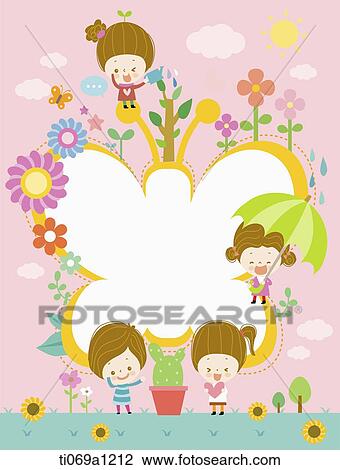 Children and plant around butterfly notice View Large Photo Image Stock Image - Children and plant around butterfly notice. Fotosearch