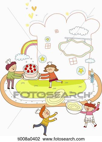 Children baking the cake View Large Photo Image Stock Image - Children baking the cake. Fotosearch