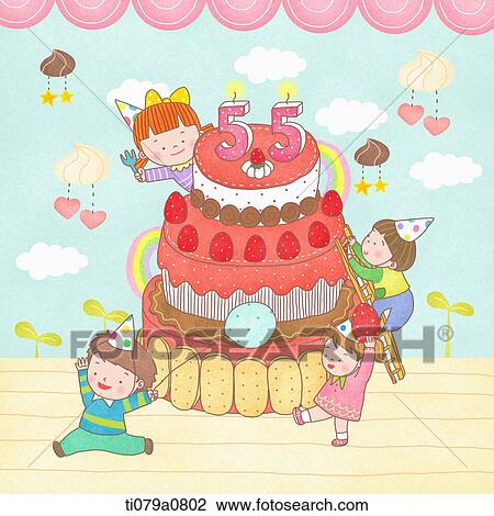 Children celebrating children's day with cake View Large Photo Image Stock Image - Children celebrating children's day with cake. Fotosearch