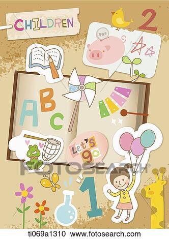 Stock Image - Children illustration. Fotosearch
