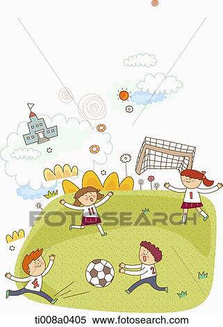 Children playing soccer View Large Photo Image Stock Photography - Children playing soccer. Fotosearch