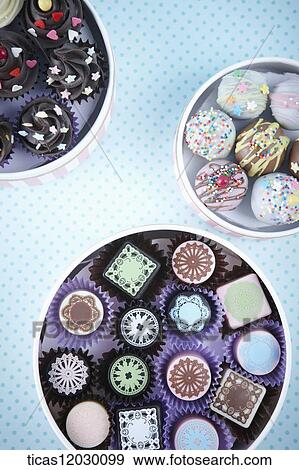 Chocolate and cupcake gift package View Large Photo Image Stock Photo - Chocolate and cupcake gift package. Fotosearch