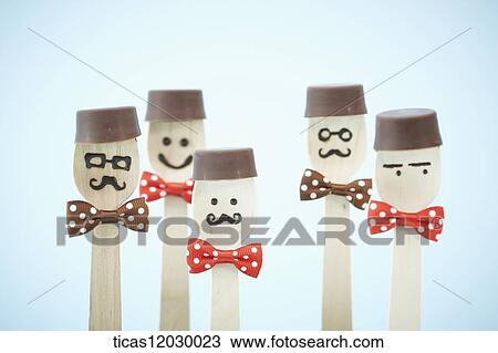 Chocolate character spoon View Large Photo Image Stock Image - Chocolate character spoon. Fotosearch