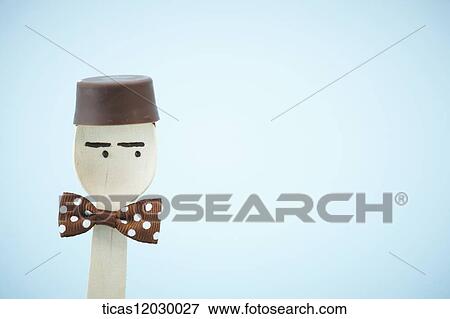 Chocolate character spoon View Large Photo Image Stock Photo - Chocolate character spoon. Fotosearch