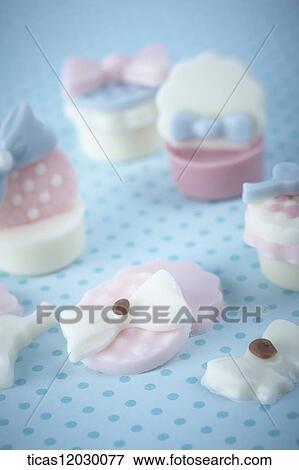 Stock Photo - Chocolate decorated with ribbon . Fotosearch