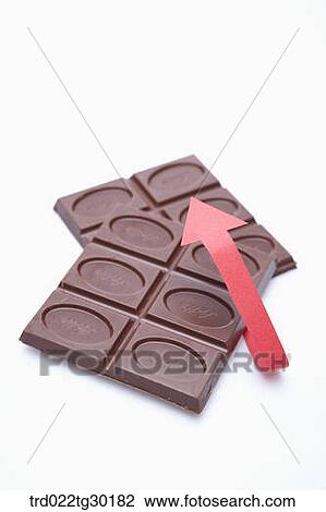 Chocolate with red arrow View Large Photo Image Stock Image - Chocolate with red arrow . Fotosearch