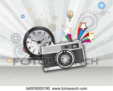 Clock and camera View Large Photo Image Stock Image - Clock and camera . Fotosearch