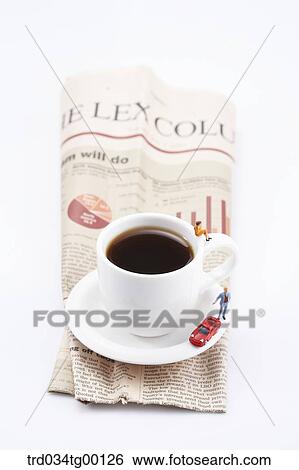 coffee on the newspaper View Large Photo Image Stock Photograph - coffee on the newspaper. Fotosearch