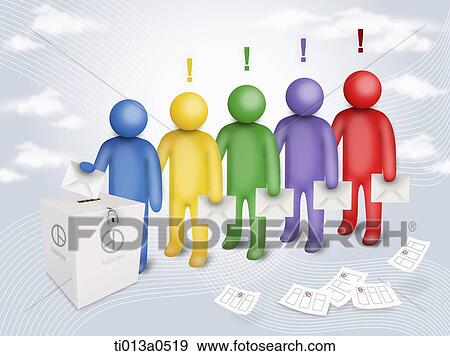 Colorful character having a vote View Large Photo Image Stock Photo - Colorful character having a vote. Fotosearch