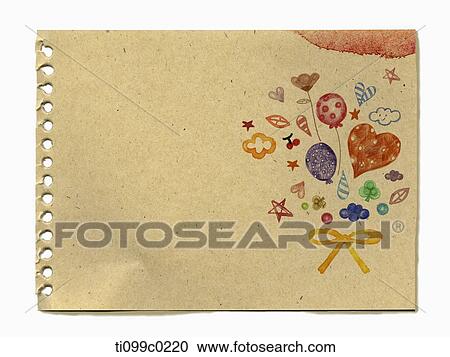 Stock Image - Colorful decorations on the sketchbook. Fotosearch