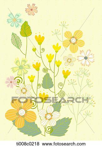 Colorful flowers with yellow background View Large Photo Image Stock Photo - Colorful flowers with yellow background. Fotosearch