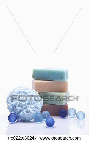 Colorful pile of soaps and bath ball View Large Photo Image Stock Photo - Colorful pile of soaps and bath ball. Fotosearch