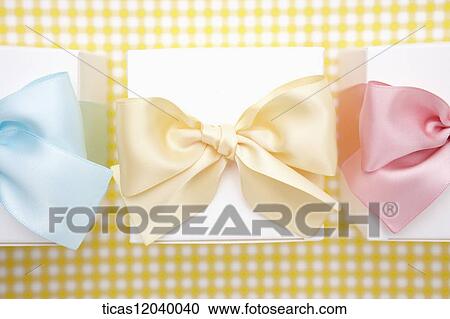 Colorful ribbon gift box View Large Photo Image Stock Image - Colorful ribbon gift box. Fotosearch