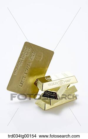 credit card and gold bars View Large Photo Image Picture - credit card and gold bars. Fotosearch