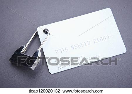 Credit card with lock View Large Photo Image Stock Image - Credit card with lock. Fotosearch