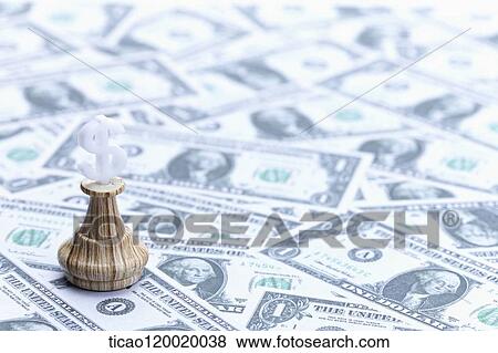 Dollar chess piece on the dollar View Large Photo Image Stock Photo - Dollar chess piece on the dollar. Fotosearch